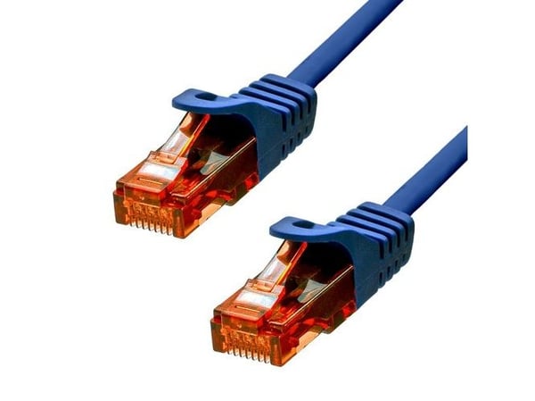 ProXtend - Koblingskabel - RJ-45 (hann) til RJ-45 (hann) - 75 cm - 6 mm - UTP - CAT 6 - halogenfri, uten hindringer, flertrådet - blå