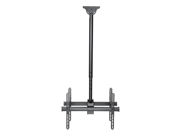 DELTACO Office - Monteringssett (takmontering) - rygg-mot-rygg, teleskopisk - for 2 LCD/plasma-paneler - svart - skjermstørrelse: 37"-70"