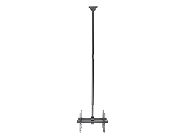 DELTACO Office - Monteringssett (takmontering) - rygg-mot-rygg, teleskopisk - for 2 LCD/plasma-paneler - 45 kg (x2), 2500-3000 mm - svart - skjerms...