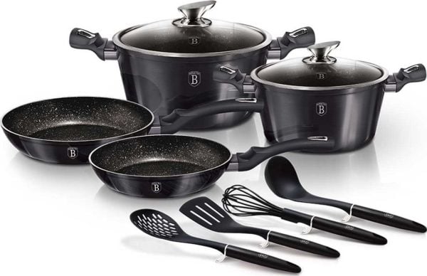 Berlinger Haus BH6917, Blandet sett, Karbon, Karbon, Marmor, Sort, 20 cm