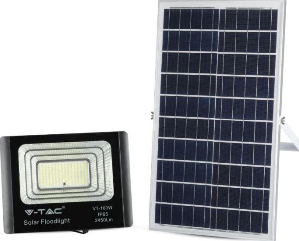 Solar LED-projektori VT-100W 35W 4000K 2450lm IP67 8576 8576