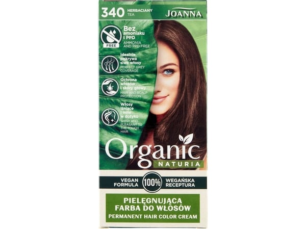 JOANNA Naturia Organic hårfarge uten ammoniakk og PPD 340 Tea Tree