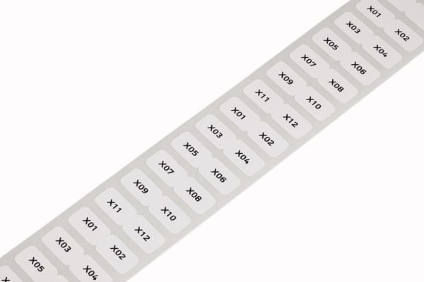 Wago 210-806, Hvit, Avrundet rektangel, 9 x 15 mm, Polyester, 100,5 g, 3000 stykker