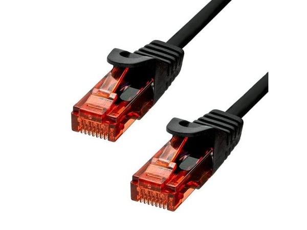 ProXtend - Koblingskabel - RJ-45 (hann) til RJ-45 (hann) - 75 cm - 6 mm - UTP - CAT 6 - halogenfri, uten hindringer, flertrådet - svart