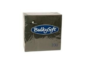 Serviet BulkySoft 40x40 cm 3-lag Sort,100 stk/pk