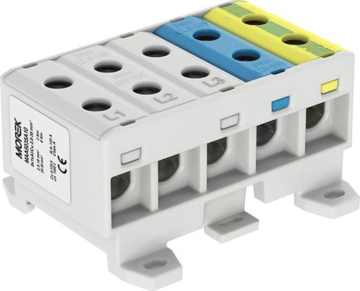 Liitin OTL35-5x harmaa, sininen, keltavihreä 5x1xAl/Cu 2,5-35mm2 1000V Yleisliitin MAA5035A10