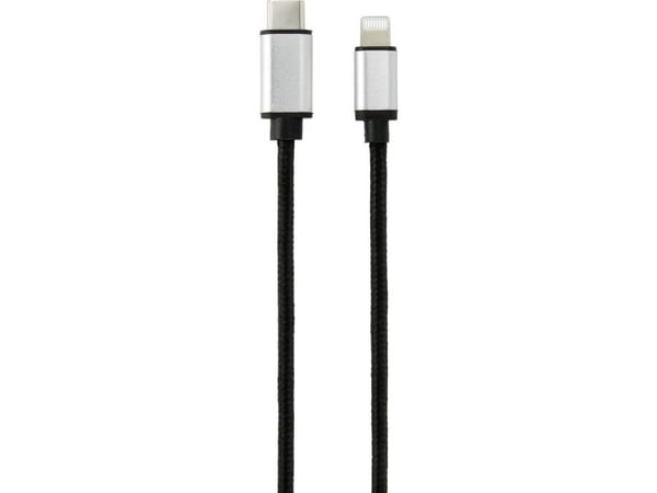 Renkforce RF-4353448, Sort, USB C, Lightning, 2 m, Hankjønn, Hankjønn