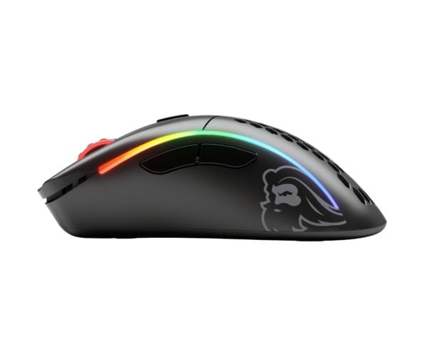 Glorious Gaming Model D Wireless, Høyre hendt, RF kabel-fri, 19000 DPI, Sort