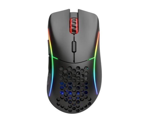 Glorious Gaming Model D Wireless, Høyre hendt, RF kabel-fri, 19000 DPI, Sort