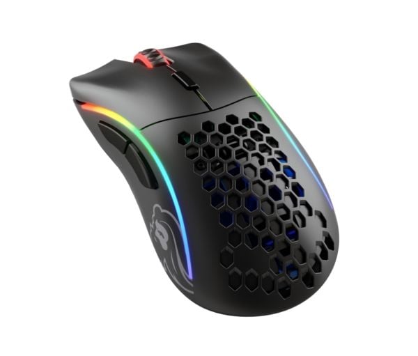 Glorious Gaming Model D Wireless, Høyre hendt, RF kabel-fri, 19000 DPI, Sort
