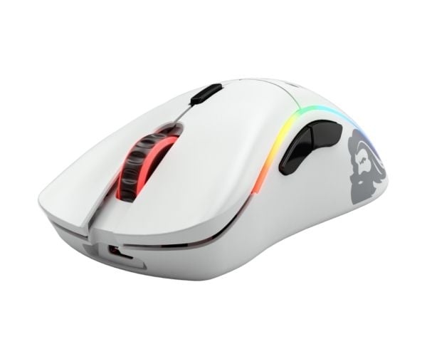 Glorious Gaming Model D Wireless, Høyre hendt, RF kabel-fri, 19000 DPI, Hvit