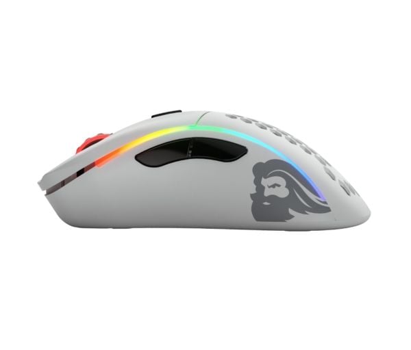 Glorious Gaming Model D Wireless, Høyre hendt, RF kabel-fri, 19000 DPI, Hvit