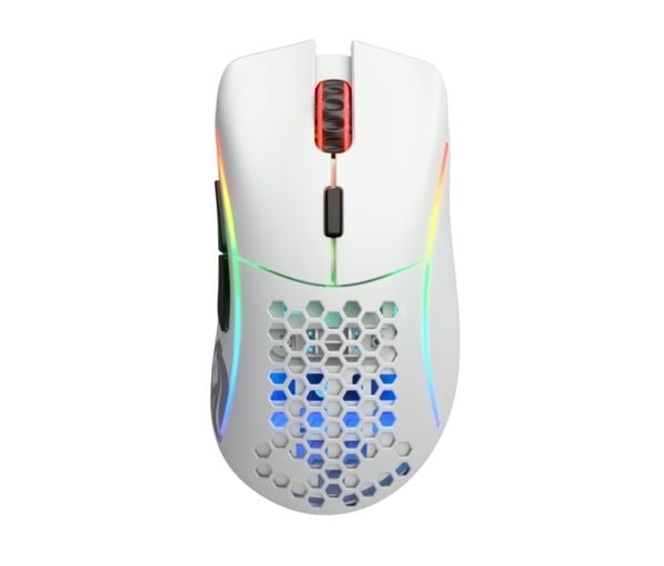 Glorious Gaming Model D Wireless, Høyre hendt, RF kabel-fri, 19000 DPI, Hvit