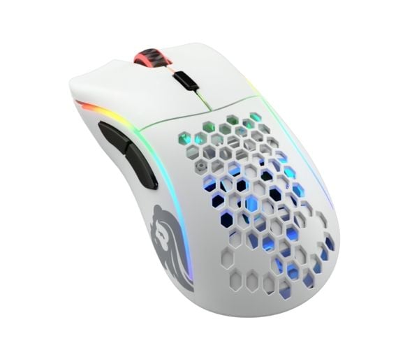 Glorious Gaming Model D Wireless, Høyre hendt, RF kabel-fri, 19000 DPI, Hvit