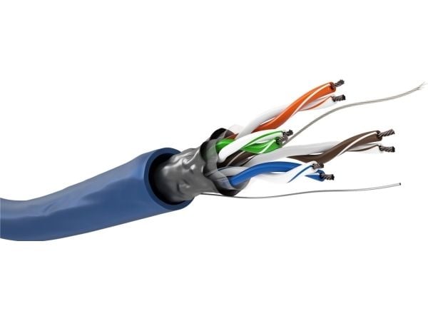Goobay 93265, 100 m, Cat5e, F/UTP (FTP), Blå