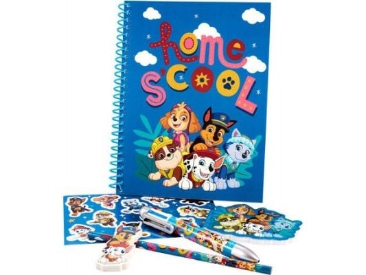 Writing set - with spiral pad A5 w/60 ruled sheets (soft cover for A5 spiral pad 350gsm), multi-colour pen, stickers sheet, pencil, eraser, small n...