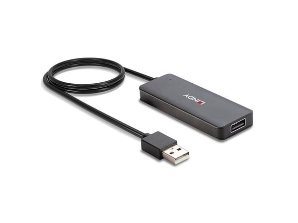 Lindy 42986, USB 2.0, USB 2.0, 480 Mbit/s, Svart, Plast, Rund kabel