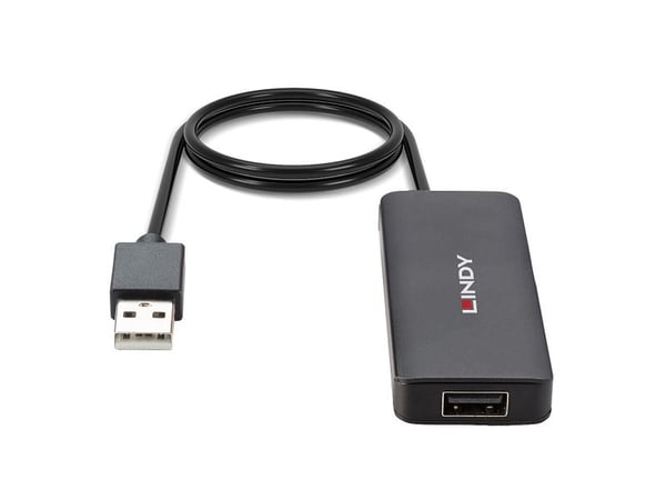 Lindy 42986, USB 2.0, USB 2.0, 480 Mbit/s, Svart, Plast, Rund kabel