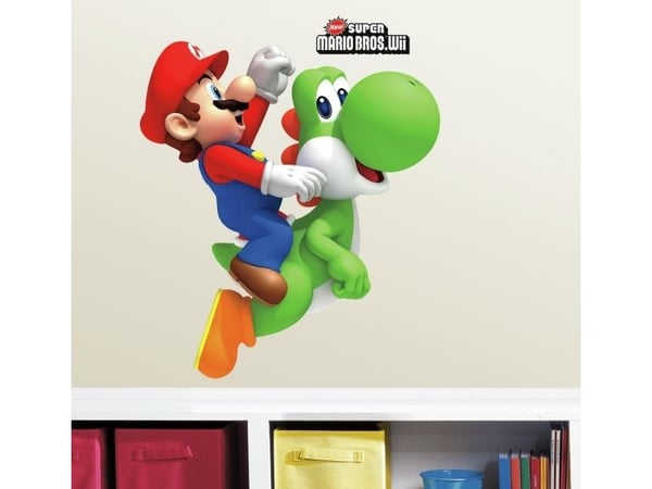 Nintendo Super Mario Bros med Yoshi og Mario Wallstickers