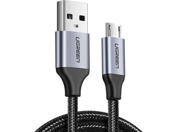 USB-kabel Ugreen USB-A till microUSB 3 m svart (UGR1159BLK)
