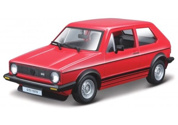 BBURAGO Volkswagen Golf Mk1 GTI (1979) 1/24, Klassisk bil, Montert på forhånd, 1:24, Volkswagen Golf Mk1 GTI, Alle kjønn, Rød