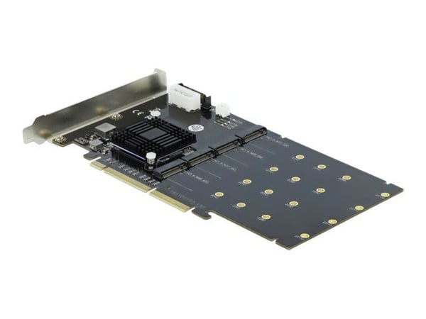 Delock PCI Express x8/x16 Card > 4 x internal NVMe M.2 Key M - Kontrollerkort - M.2 - M.2 Card - PCIe 3.0 x16