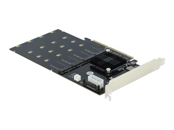 Delock PCI Express x8/x16 Card > 4 x internal NVMe M.2 Key M - Diskkontroller - M.2 - M.2 Card - PCIe 3.0 x16