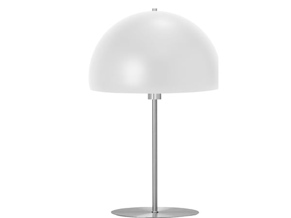 Platinet bordlampa E27 25W metall rund skärm 1,5 m kabel vit [45674]