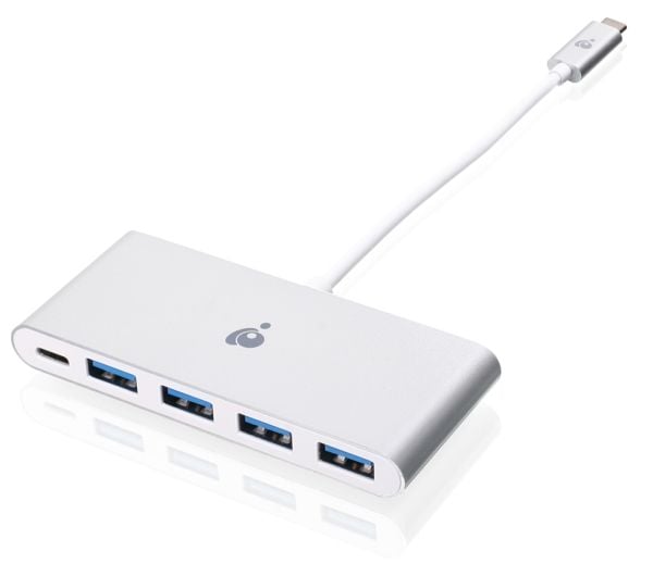 IOGEAR GUH3C4PD USB-C - Hub - 4 x SuperSpeed USB 3.0 - stasjonær