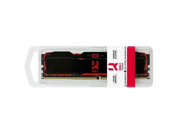 GOODRAM IRDM X - DDR4 - sett - 16 GB: 2 x 8 GB - DIMM 288-pin - 3200 MHz / PC4-25600 - CL16 - 1.35 V - ikke-bufret - ikke-ECC - svart