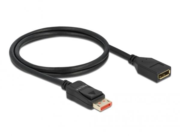 Delock - DisplayPort-forlengelseskabel - DisplayPort (hann) til DisplayPort (hunn) - DisplayPort 1.4 - 1 m - støtte for 8K UHD (7680 x 4320) - svart