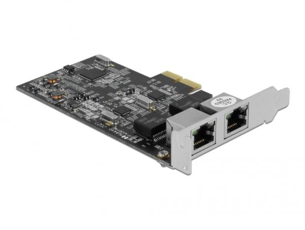 Delock - Nettverksadapter - PCIe 2.1 x2 lav profil - 2.5GBase-T x 2