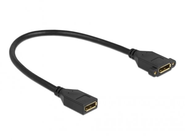 Delock - Kjønnveksler for DisplayPort - DisplayPort (hunn) til DisplayPort (hunn) panelmonterbar - DisplayPort 1.2 - 30 cm - støtte for 4K 60 Hz (3...