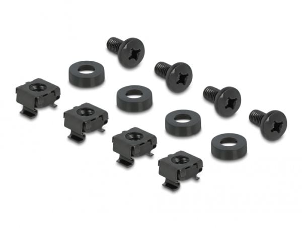 Delock - Pluggbord (blankt) - snap-in mounting - rackmonterbar - svart - 1U - 10" - 10 porter
