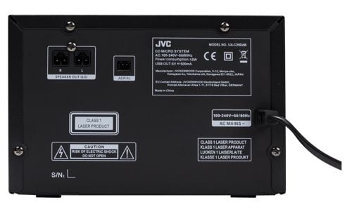 JVC UX-C25DAB, Hjemmelydanlegg (mikro), Svart, 1 disker, 14 W, 30 - 20000 Hz, DAB+, FM