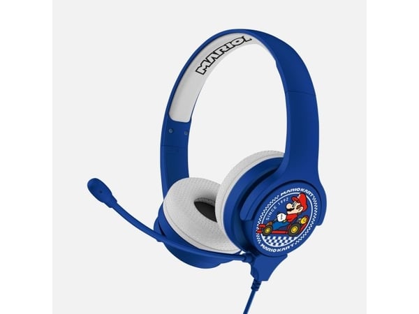 OTL Technologies Super Mario Nintendo Mariokart, Kabel, Spela, 20 - 20000 hz, 175 g, Headset, Blå, Vit