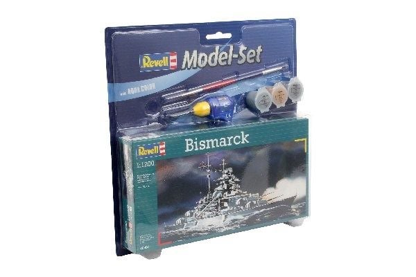 Revell Bismarck, Marineskipsmodell, Monteringssett, 1:1200, German battleship Bismarck, Plast, Mellom