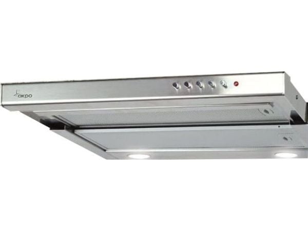 Akpo WK-7 Light, 220 m³/t, Ducted/Resirkulerende, 52 dB, 60 dB, Semi-innebygd (uttrekkbar), Rustfritt stål