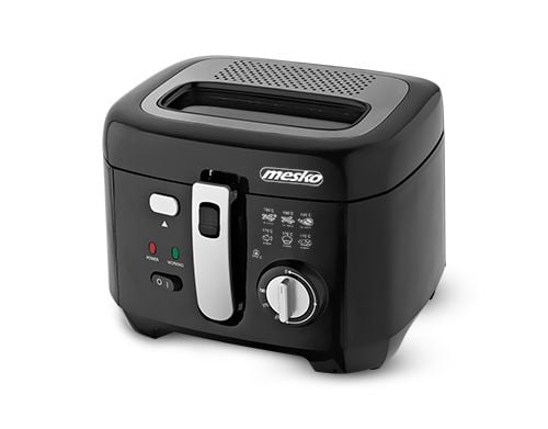 Mesko Home MS 4908, Frityrkoker, 2,5 l, Single/enkelt, Svart, Grå, Knapper, Rotasjon, Enkeltstående