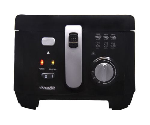 Mesko Home MS 4908, Frityrkoker, 2,5 l, Single/enkelt, Svart, Grå, Knapper, Rotasjon, Enkeltstående