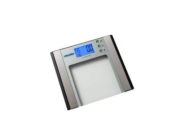 Mesko Home MS 8146, Sähkökäyttöinen henkilövaaka, 180 kg, Hopea, Läpinäkyvä, kg, Neliö, Lasi