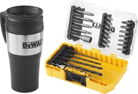 DeWALT DT70707-QZ pora-/kärkisarja - 25 osaa + lämpökuppi