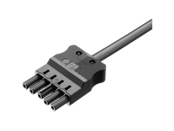 Adels-Contact AC 166 ALCGB/515 strømforsyningstilkoblingskabel [strømtilkobling – åpen ende], totalt antall poler: 4 + PE, sort, 1 stk