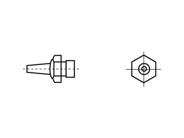 Weller R04, Weller, 1 stykker, 1,2 mm, 17 mm