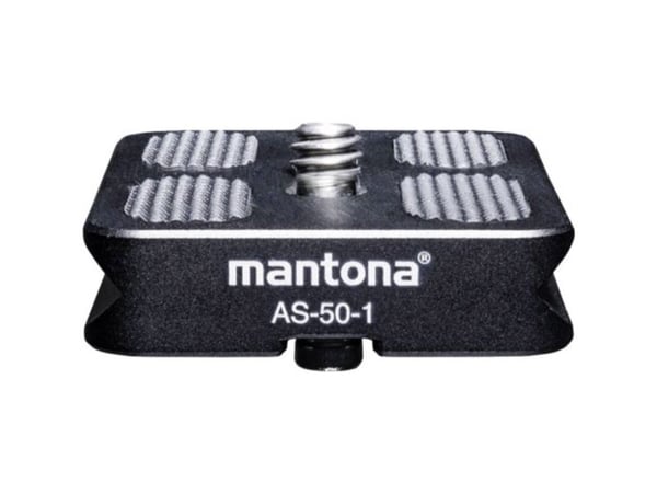 Mantona mantona AS-50-1 pikakiinnityslevy Lynkoblingsplade Udvendigt gevind=1/4