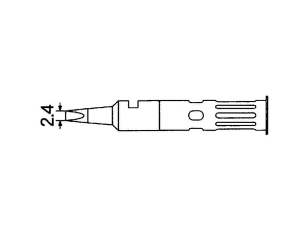 Weller 60-01-02, Loddespiss, Weller, WP 60K, 1 stykker, 2,4 mm