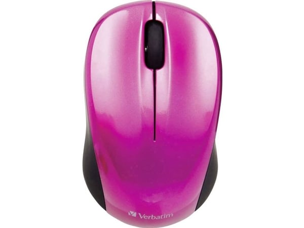 Verbatim Wireless Mouse GO NANO - Mus - optisk - trådløs - RF - USB trådløs mottaker - varm rosa