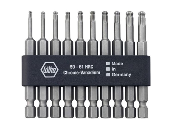 Wiha 32804, 10 stykker, Torx, T10, T15, T20, T25, T30, 70 mm, 188 g