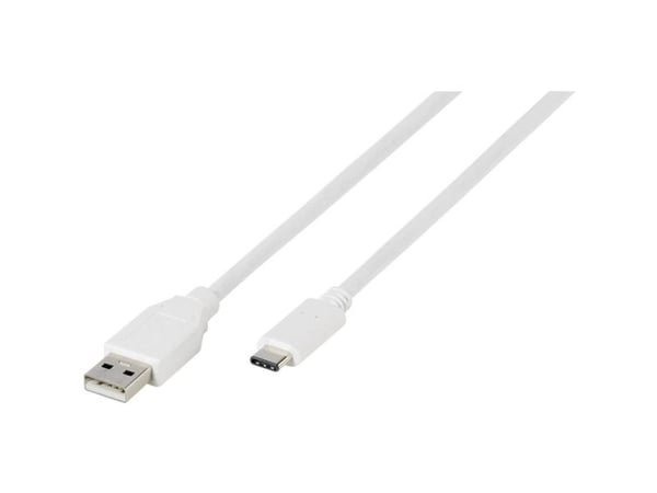 Vivanco - USB-kabel - USB-C (hann) til USB-type A (hann) - 1.2 m - hvit