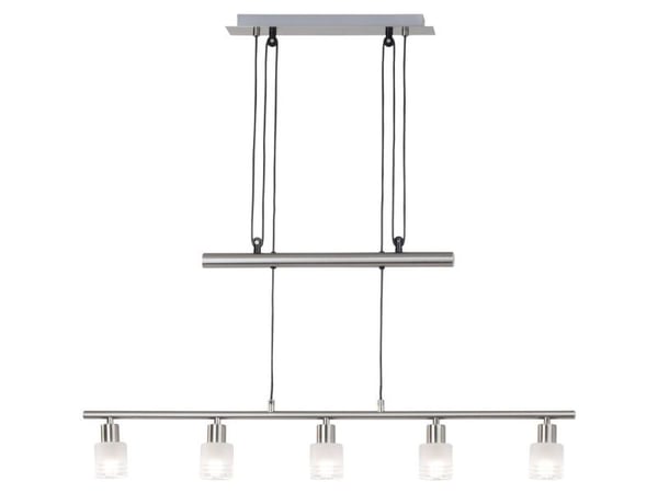 Brilliant Lea - Hängande lampa - LED-glödlampa x 5 - E14 - totalt: 20 W - klass A++ - varmt vitt ljus - 2700 K - krom, järn